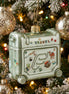 golden kids travel trolley Christmas ornament, first vacation keepsake