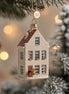 golden new home house Christmas ornament, first house keepsake